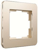 Рамка универсальная Werkel Platinum 1-м. металл шампань картинка